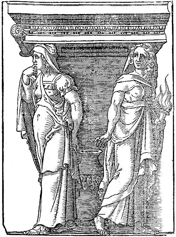 Caryatid Column by Marcus Vitruvius Pollio, Walther Hermann Ryff